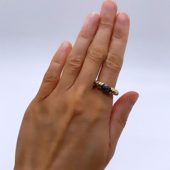 NWT Wool + Pepper Co. Beaded Stackable Ring - Picture 4 of 5